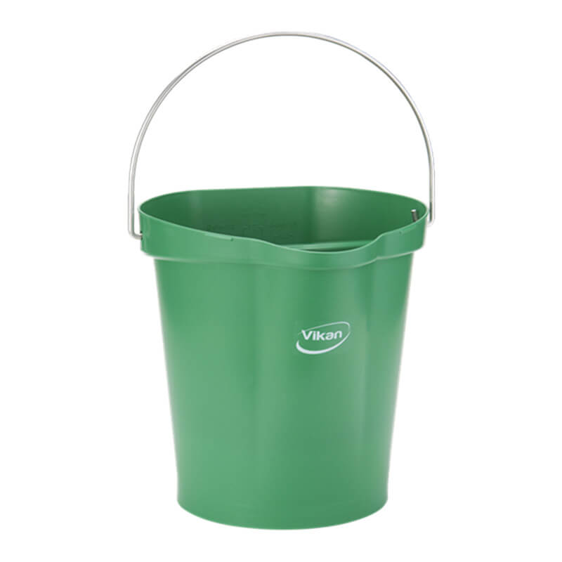 Vikan Bucket, Metal Detectable, green