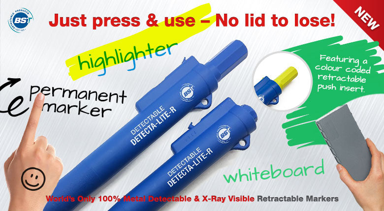 World’s Safest Detectable Retractable Markers